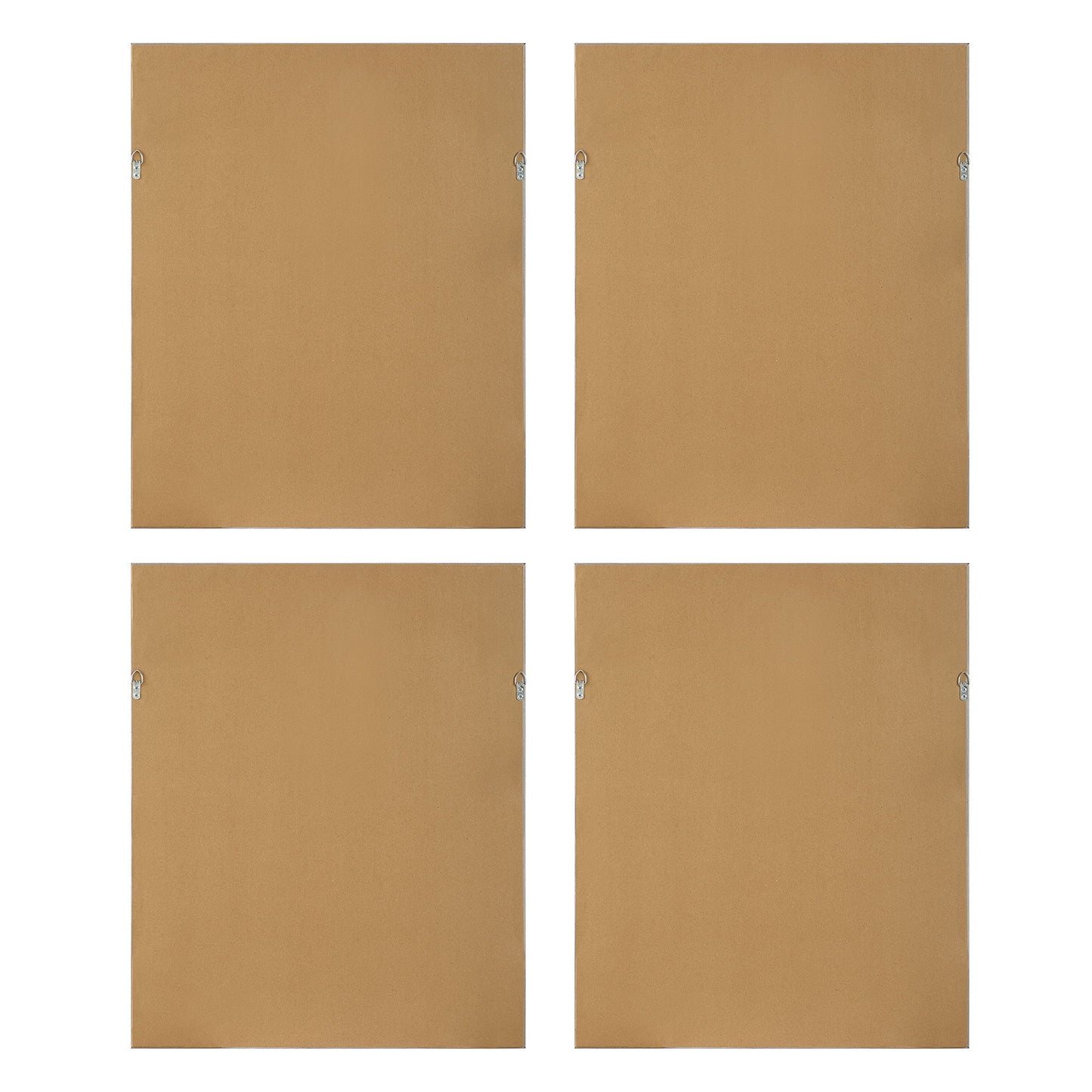 Shibori Coral - Framed Prints (Set of 4) - Light Gray