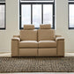 Armon - Loveseat With Power Footrest & ZG - Oslo Fawn