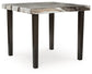 Jeshina - Square Dining Room Counter Table - Dark Brown / Beige