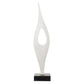 Fluid Drop - Stone Sculpture - White