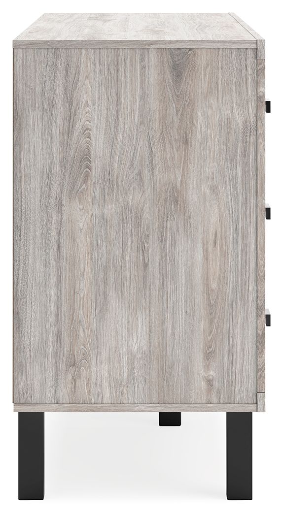 Vessalli - Six Drawer Dresser - Black / Gray