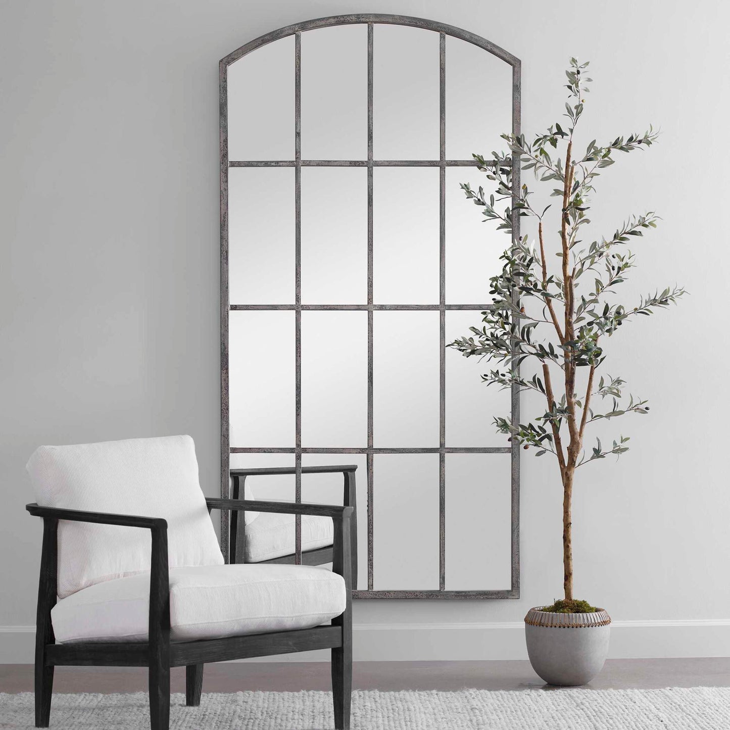 Amiel - Arched Mirror - Ivory