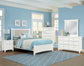 Bonanza - Pebble Gray Upholstered Bed With Mansion Footboard