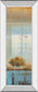 Window On The Word Il By Carol Robinson - Mirror Framed Print Wall Art - Light Blue