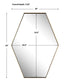 Ankara - Brass Hexagon Mirror