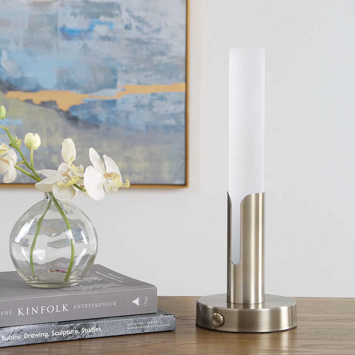 Tron - Rechargeable LED Accent Lamp - Brass,Gold