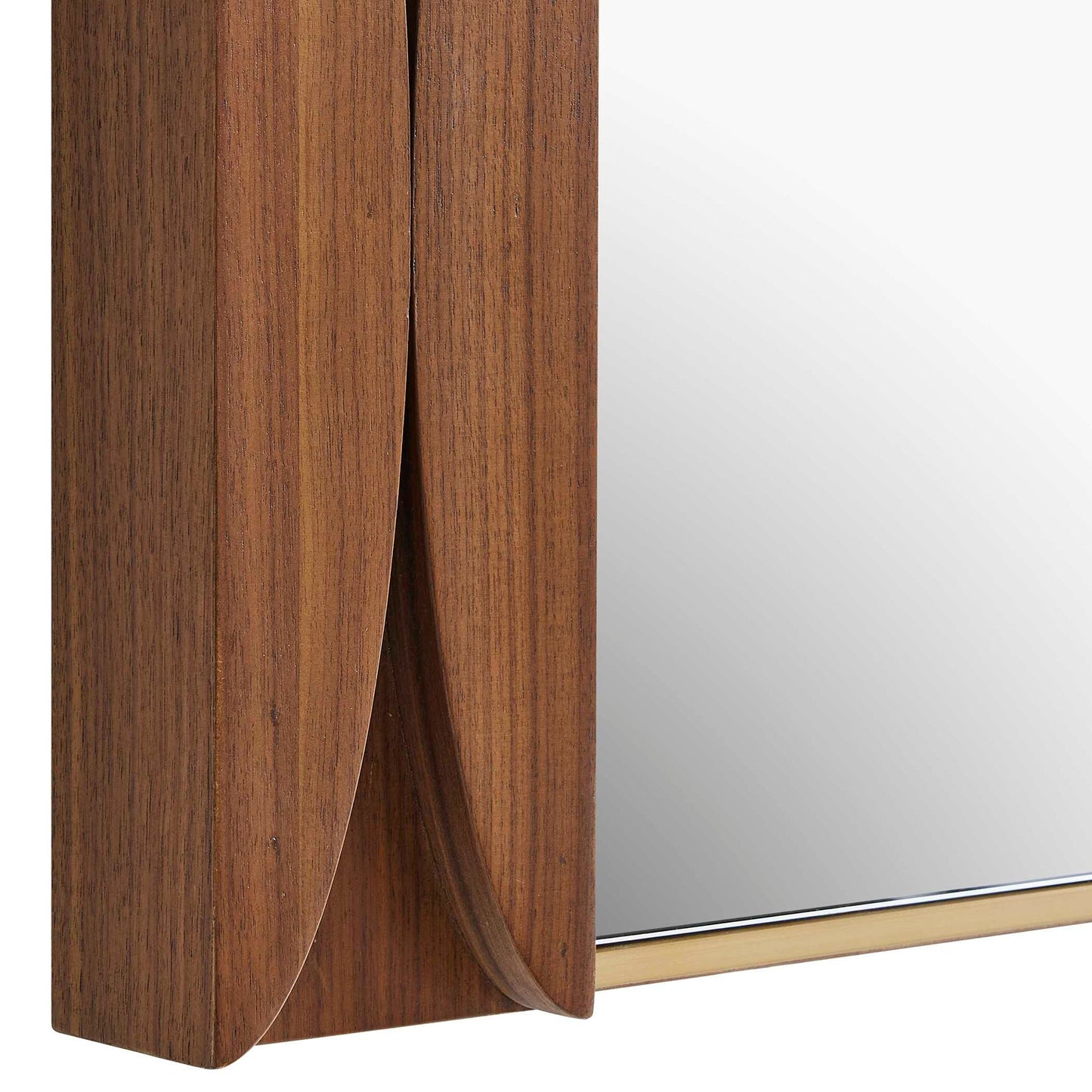 Macario - Mid-Century Wood Mirror - Woodtone
