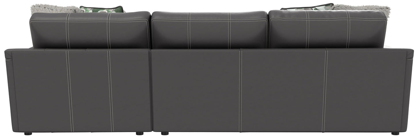 Minori - Italian Leather Sofa / Chaise And Cocktail Ottoman