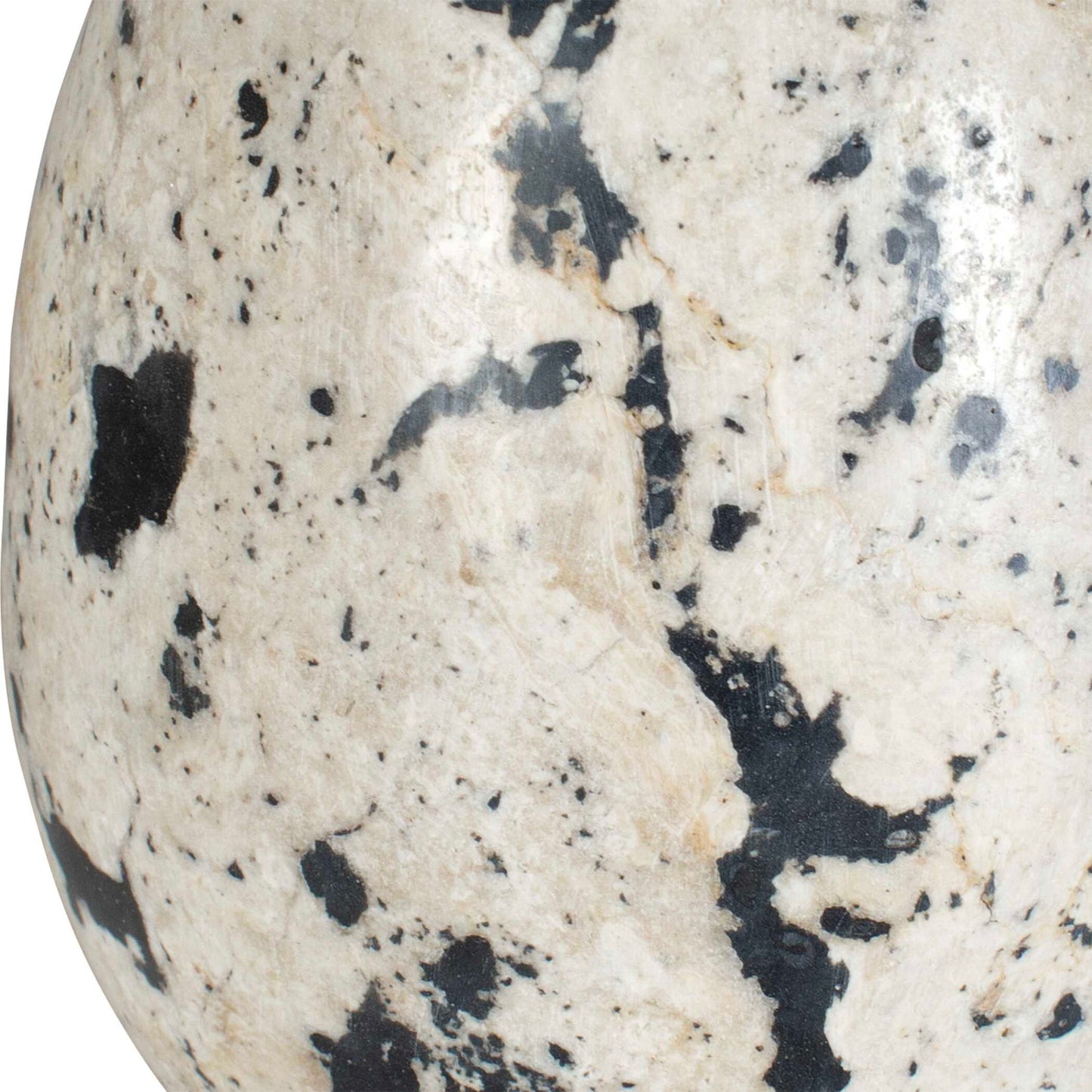 Nest Trio - Indoor-Outdoor Stone Eggs (Set of 3) - Black / White