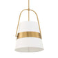 Harness - 1 Light Shade Pendant - White / Gold