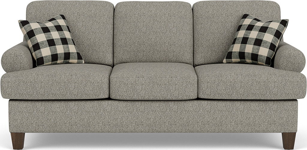 Moxy - Fabric Sofa, T-Shaped Seat Cushion, Curved Sock Arms