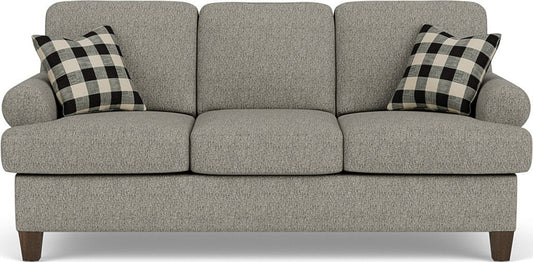 Moxy - Fabric Sofa, T-Shaped Seat Cushion, Curved Sock Arms