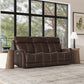 View - Power Reclining Sofa With Console, Power Headrest & Lumbar