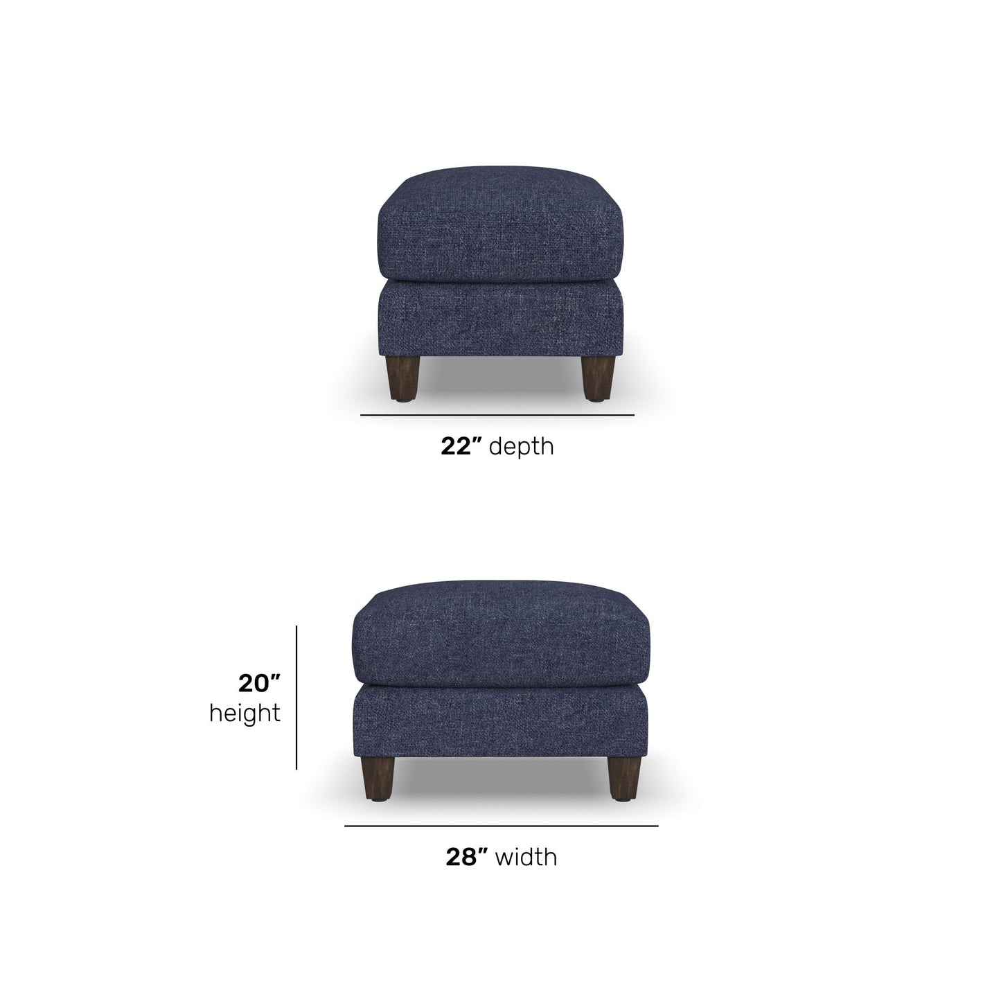 Jay - Fabric Stationary Ottoman