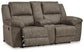 Laresview - Dbl Reclining Loveseat with Console - Fossil