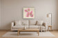 Blossom Glow Silhouette - 33" x 33" Framed Wall Art - Pink