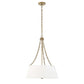Andalucia - 4 Light Drum Pendant - Gold / White