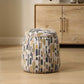 Arem - Upholstered Multi-Color Ottoman - Gray / Pink / White / Yellow