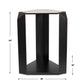 Keenan - Geometric Accent Table - Bronze / White
