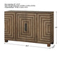 Layton - Geometric Console Cabinet - Light Brown