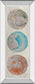 Planet Trio Il By Alicia Ludwig - Mirror Framed Print Wall Art - Beige