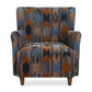 Lainey - Upholstered Ikat Armchair - Blue / Brown / Orange