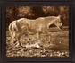 Sepia River Stroll - 28" x 34" Framed Wall Art