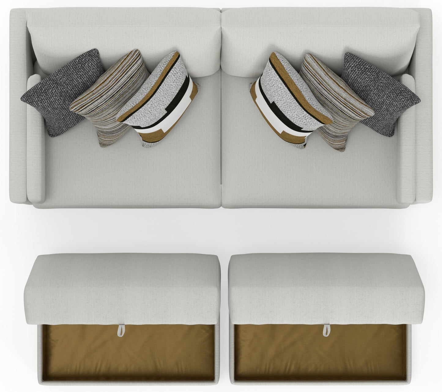 Trevor - Extra Deep Oversized Sofa With Included Storage Cocktail Ottoman