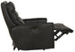 Bosa - Leather Power Reclining Loveseat - Charcoal