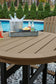 Fairen Trail - Round Bar Table w/Umb OPT - Black / Driftwood