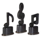 Music Notes - Metal Figurines (Set of 3) - Black