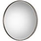 Stefania - Beaded Round Mirror - Pearl Silver