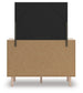 Arloster - 4 Pc. - Full Panel Storage Bed, Dresser, Mirror And Nightstand - Tan