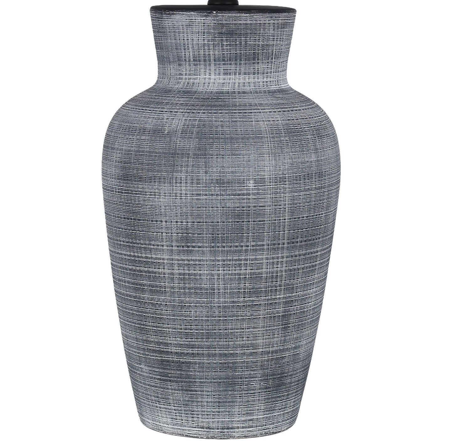 Textured Aura Textured Ceramic Table Lamp (Set of 2) - Textured Black And White Ceramic