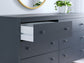 Simmenfort - Six Drawer Dresser - Navy Blue