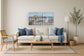 Shoreline Retreat - 28" x 55" Framed Wall Art - Blue