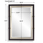Bach - Rectangle Mirror - Walnut & Brass