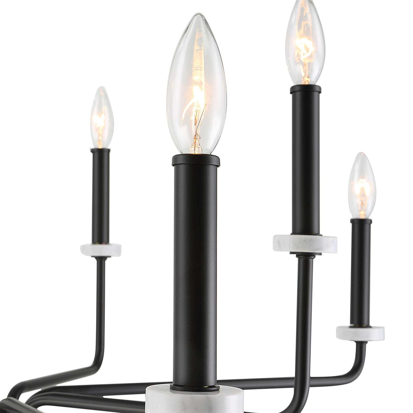 Ebony - Elegance 8 Light Chandelier - Black