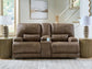 Beckley Place - Power Reclining Loveseat With Console / Adjustable Headrest - Earth