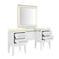 Reflections - Vanity Desk - Pearl White & Rhinestone