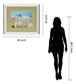 Pompas Beach By Frates - Mirror Framed Print Wall Art - Beige