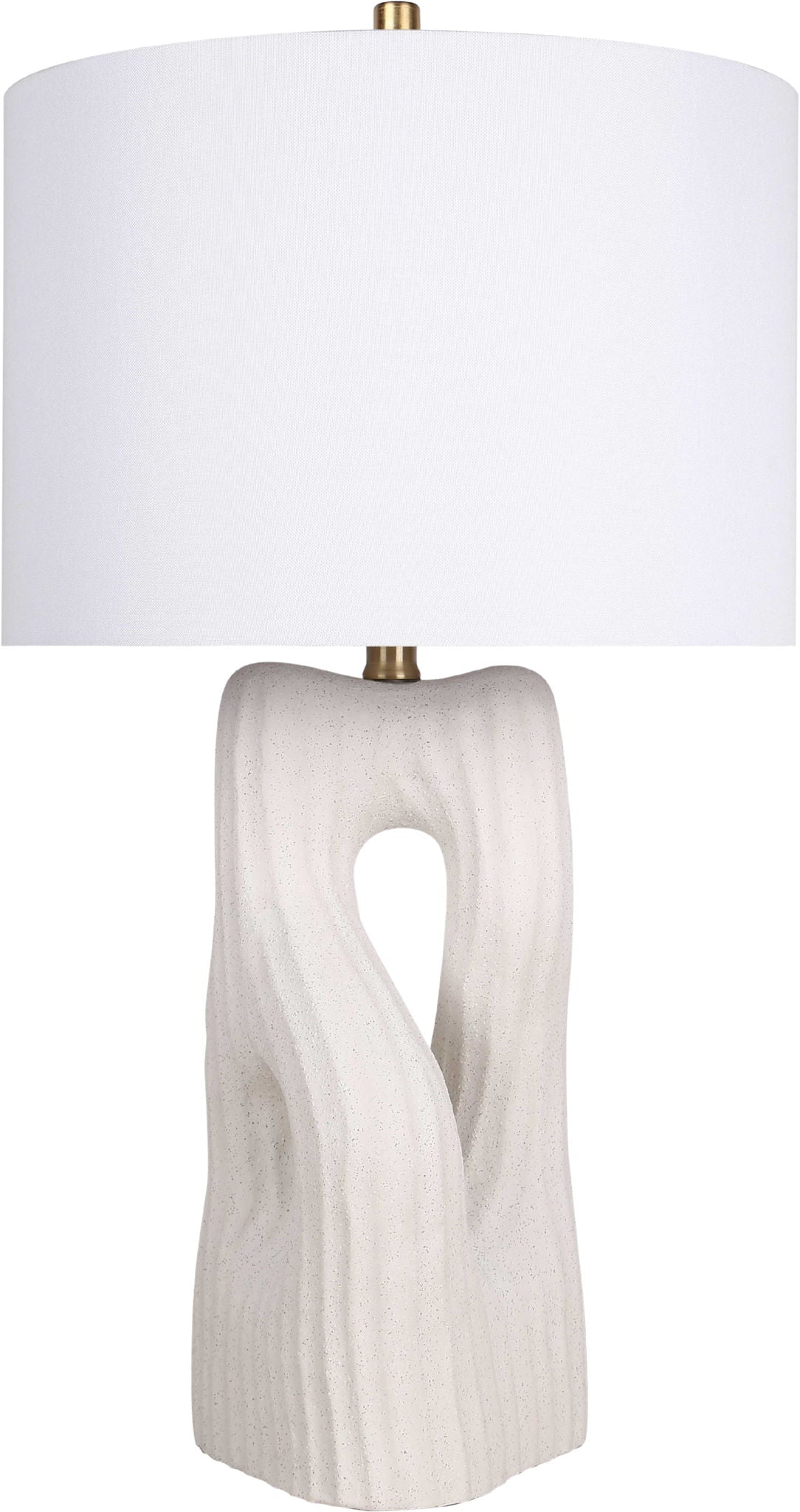 "Eclipse Harmony" Ceramic Table Lamp (Set of 2) - White Rock