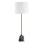 Rowland - Panda Marble Buffet Lamp - Black / Brass