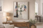 Patriotic Petals Hand-Embellished Canvas In Frame - Ivory / Brown