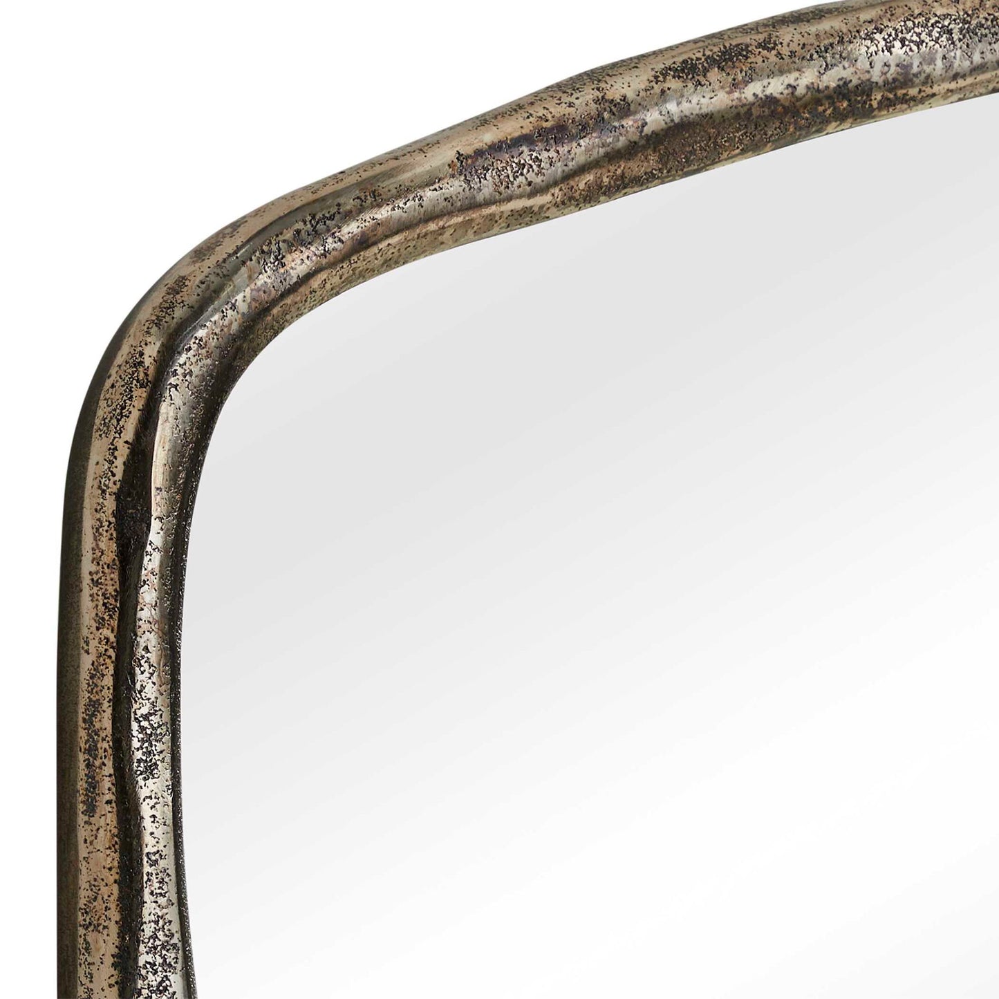 Hammered Antique - Arch Mirror - Nickel