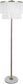 "Tassel Elegance I" Metal Floor Lamp - Soft Gold / White Marble