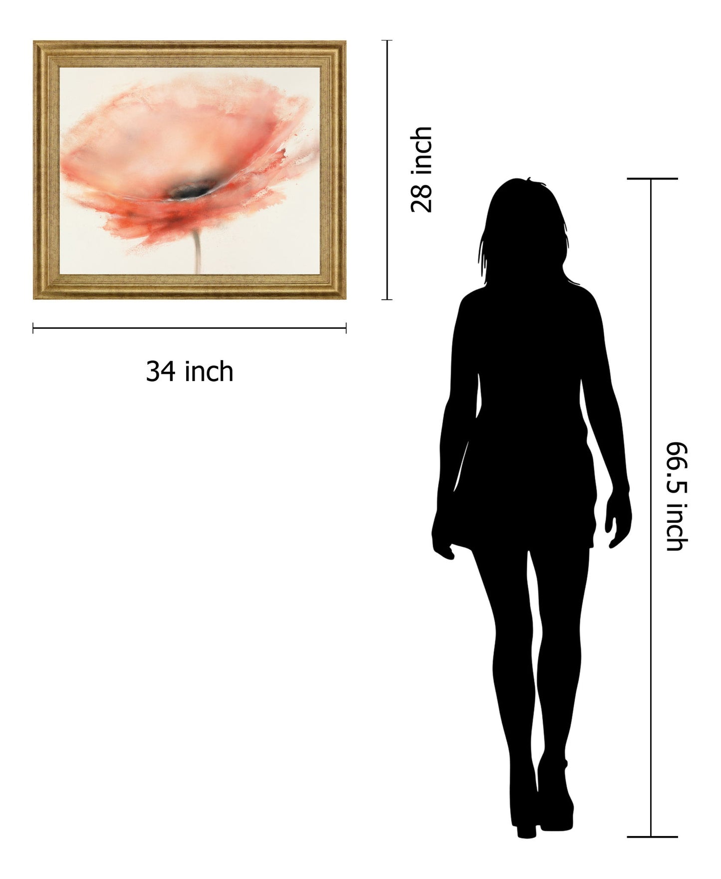 Coral Mist - 28" x 34" Framed Wall Art - Pink