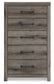 Graystorm - Five Drawer Chest - Brown Gray