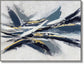 Storm Surge Elegance - 35" x 47" Framed Wall Art - Blue
