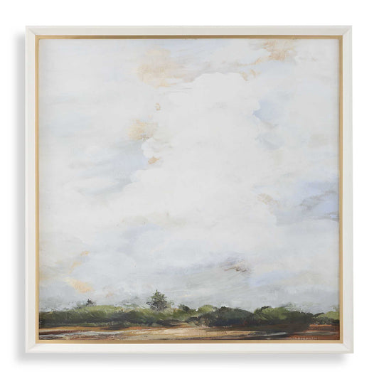 Whispering Cloudscapes - Landscape Print - Light Brown